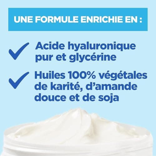 Mixa Intensif Peaux Sèches - La Crème Fraîche et Fondante à l’Acide Hyaluronique Pur - Multi Usages Visage, Corps, Mains, Pieds - Hydratation 24h - Pénétration rapide - Hypoallergénique - 400ml - Image 6