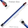 Telescopic Tube for Dyson V7 V8 V10 V11 V15, Telescopic Quick Release Handle for Dyson Vacuum Cleaner Extension Tube Accessory 72 cm - Blue - Image 3