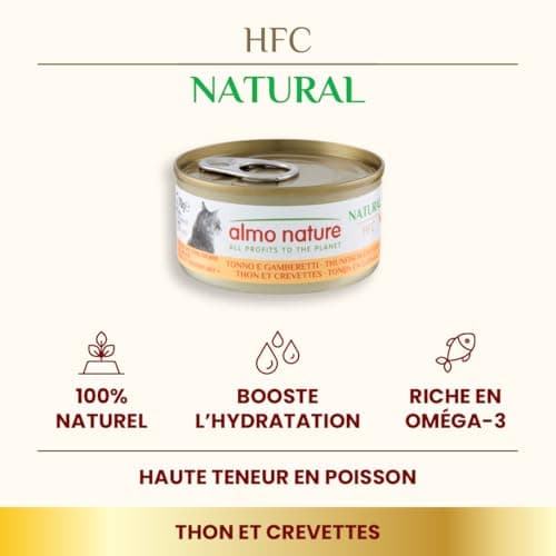 Almo Nature HFC Natural - Nourriture Humide pour Chat Adulte - Thon et Crevettes - 70 g x 24 Boîtes - Image 3