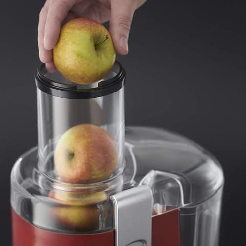 Russell Hobbs Juicer [Fruit and Vegetables] Desire Red (XL Fireplace for whole fruit & vegetables, 2 speeds, juice pitcher 750 ml, 2 litre pulp tank, BPA free) Juice extractor 24740-56 - Image 5