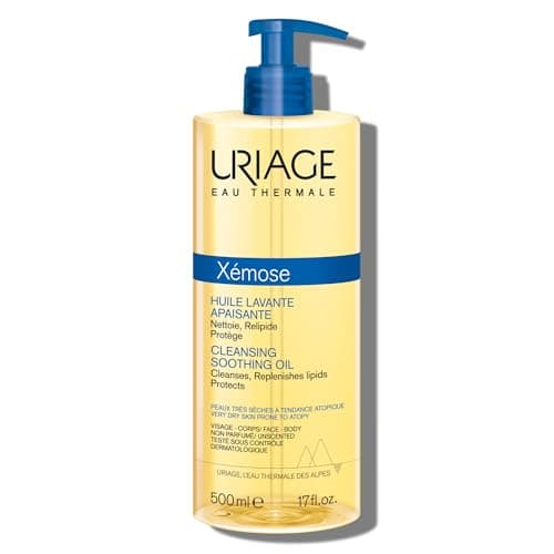 Uriage Xemose Huile Lavante Peau Sèche à Tendance Atopique - Nettoie et Apaise les Démangeaisons - Moussant et Nourrissant - Visage & Corps - Non parfumée - Sans Savon - pH physiologique - 500ml - Image 2