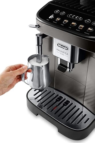 De'Longhi Magnifica Evo ECAM290.42.TB, Automatic Coffee Machine with Milk Frother, Compact Grain Machine, Manual Milk Frother, 4 Recipes, Colour Touch Screen, Titanium Black - Image 3