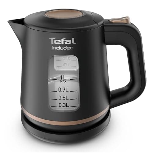Tefal Electric kettle 1 L, quick boiling, removable anti-limescale filter, ergonomic handle, 2 water level windows, 360° base, Includeo, black, KI533811 - Image 4