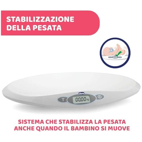 Chicco Electronic Baby Scales, Baby Scales with LCD Display for Newborns and up to 20 kg, Tracks Your Child's Growth, Memorizes the Last Weighing, with Tare Function – White - Image 4