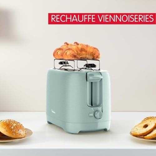 Moulinex 2 Slot Toaster - Stop Button, 7 Levels of Gilding, Heating, Extra Large Slots, Raised Handle, Removable Crumb Tray, Eucalyptus, Morning, LT2M1310 - Image 5