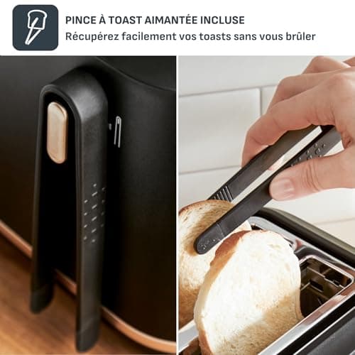 Tefal 2 Slot Toaster, Magnetic Clamps, 7 Levels of Gilding, Removable Crumb Tray, Large Controls, Lift Function, Includeo, Black, TT533811 - Image 5