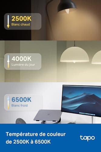 Tapo Ampoule Connectée WiFi, Ampoule LED E14 Multicolore 2500K-6500K, Dimmable 40W 470Lm, Fonctionne avec Alexa, Commande Vocale, Economie d'énergie, L430C. - Image 6