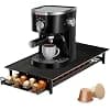 Coffee Pod Holder for Nespresso Capsules Holder Metal Storage with Sliding Drawer Large Capacity 36 Pods Non Slip Coffee Capsule Organizer Black for Kitchen - Image 2