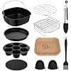 11 Pieces Air Fryer Accessory for Philips 2000 Series 6.2L, Ninja Air Fryer MAX PRO 6.2L, AirFryer Accessory Compatible with COSORI XXL 5.5L-6.4L Dual Blaze 6.4L/Turbo Tower Pro 10.8L - Image 2