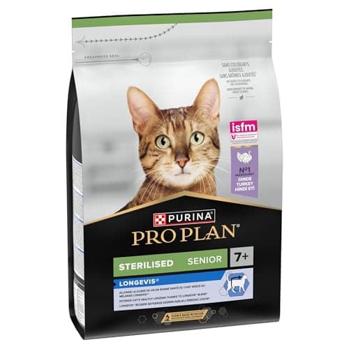 PURINA PRO PLAN | LONGEVIS | Sterilised 7+ | Complete Food | Sterilized Senior Cat 7+ Years Old | For a Longer Healthy Life | Turkey | Dry Food | Bag | 3 kg - Image 5