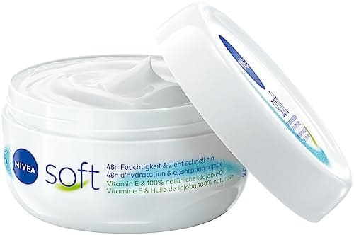 NIVEA Crème hydratante douce et rafraîchissante (200 ml), crème légère avec vitamine E et huile de jojoba 100% naturelle, pénètre rapidement pour une peau sensiblement détendue - Image 4