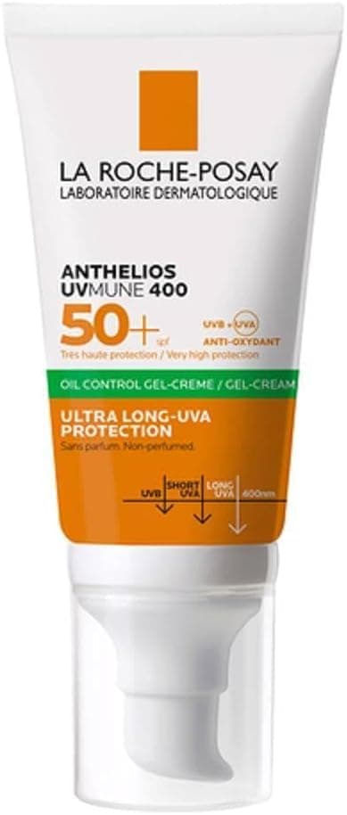 La Roche-Posay La Roche-Posay - Anthelios UVMune 400 - Sunscreen SPF 50 - High sun protection against UVA/UVB - Invisible and non-greasy finish - Face Care For Combination to Oily Acne-prone Skin