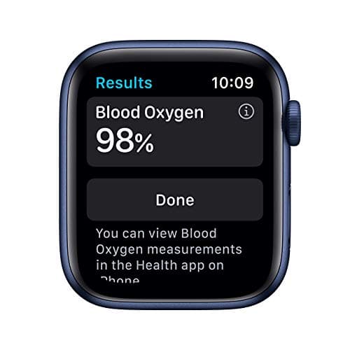 Apple Watch Series 6 (GPS, 44MM) Blue Aluminum Case with Navy Sport Strap (Refurbished) - Image 4