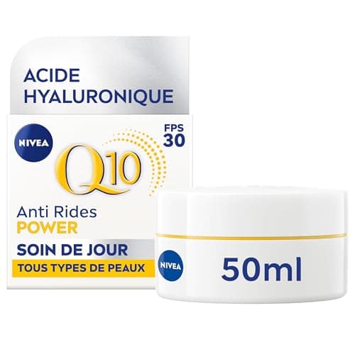 NIVEA Q10 Power Soin de Jour FPS30 (1x50 ml), crème anti rides au Q10 Pur & Acide Hyaluronique, crème anti-âge booster de collagène, soin visage extra fermeté tous types de peaux - Image 3