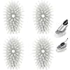OXO Dish Brush Refills for Dish Brush and Soap Dispenser Replacement for Scrubbing Brush (4 Pack) (Grey) - Image 2