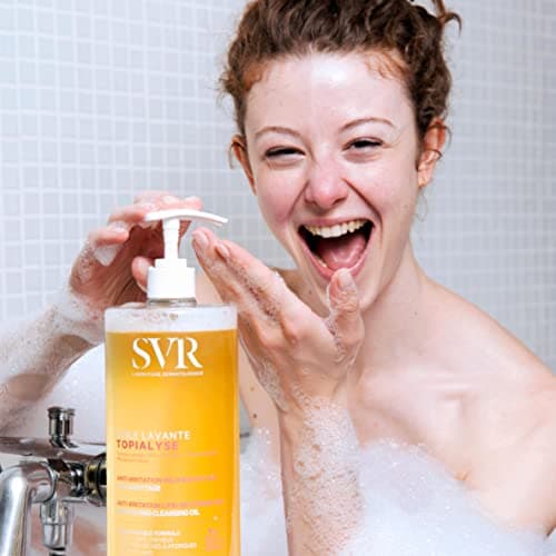 SVR - Topialyse Huile Lavante - Huile nettoyante relipidante anti-grattage 24H - Pour peaux sèches à atopiques - Omégas 3-6-9, niacinamide, prébiotiques - 1000 ml - Image 4