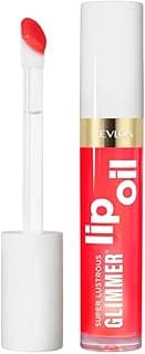Revlon Super Lustrous Glimmer Lip Oil, Huile à lèvres hydratante, Brillance intense non collante, Maquillage lèvres transparent, 003 Glow Mama, 3,8 ml