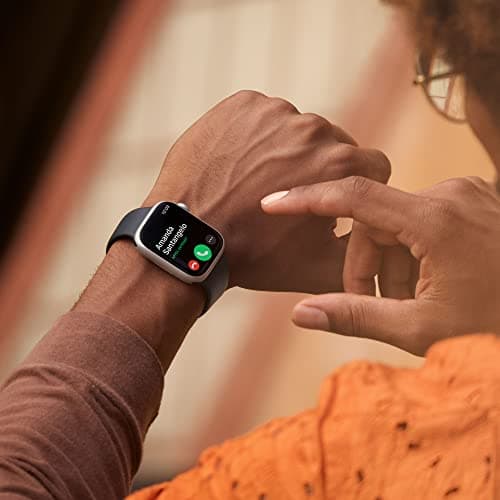 Apple Watch Series 8 (GPS, 45mm) - Silver Aluminum Case with White Sport Strap - Regular (Refurbished) - Image 6