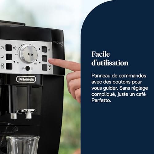 De’Longhi Magnifica S - Perfetto Machine à Café Automatique avec Mousseur à Lait Manuel, Machine à Espresso et Cappuccino, Panneau de Commande avec Boutons, Noir (ECAM22.110.B) - Image 7