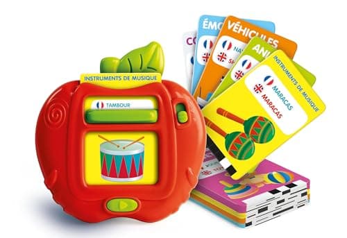 Clementoni | My 100 Bilingual First Words – Educational Electronic Toy for Children 2 to 4 Years | 50 Interactive Educational Cards | French-English | Linguistic Awakening Sounds Colors - Image 3