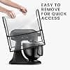 kwmobile Case Compatible with KitchenAid 4.3-4.8 Liter - Protective Cover with 3 Pockets for Kitchen Food Processor in TPU - Transparent-Black - Image 5