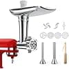 Meat Grinder for KitchenAid Stand Mixer - Food Chopper with 4 Grinding Plates, 2 Sausage Stuffing Tubes, 2 Grinding Blades - Meat Mincing Accessory by MMOBIEL - Image 2