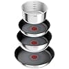Tefal Ingenio 8-Piece Cookware Set, Frying Pans with Removable Handle, Induction, Stainless Steel, Non-Stick Coating, Stackable, Dishwasher Safe, Emotion L8979804 - Image 3