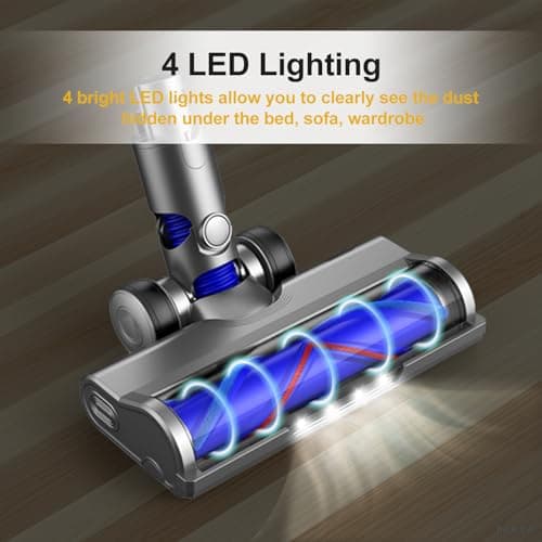 Dyson V6 DC58 DC59 DC61 DC62 DC74 Cordless Vacuum Cleaner Replacement Head V Shape Roller with LED Ideal for Carpet Hard Floors Suitable for A and B Interfaces - Image 6