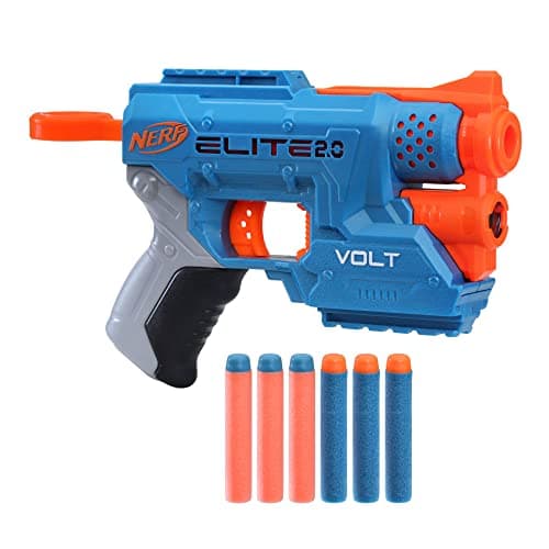 Nerf Elite 2.0 Volt SD-1 - Dart Blaster with Luminous Sight Beam, Storage for 2 Darts and 2 Tactical Rails, 6 Official Nerf Darts Included, Ages 8 and Up, Multicolour - Image 4