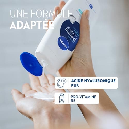 NIVEA - Gel Douche Corps Derma Control Defend - Sensation De Confort & Revitalisant - Enrichi En Acide Hyaluronique Pur & Pro-Vitamine B5 - Senteur Douce - pH Neutre - Tous Types De Peaux - 250 ml - Image 6