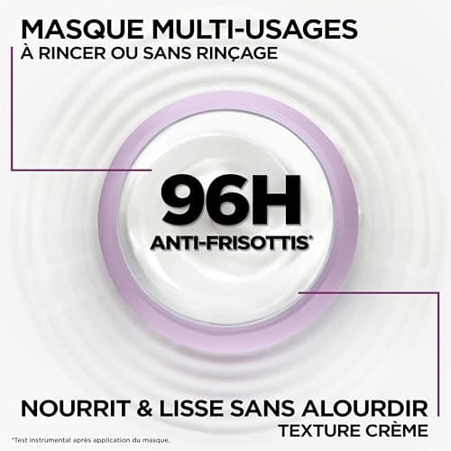 Garnier Ultra Doux - Masque Lissant Douceur & Brillance à l'Infusion d'Eau de Riz - Cheveux Rebelles et Indisciplinés - 340 ml - Image 4