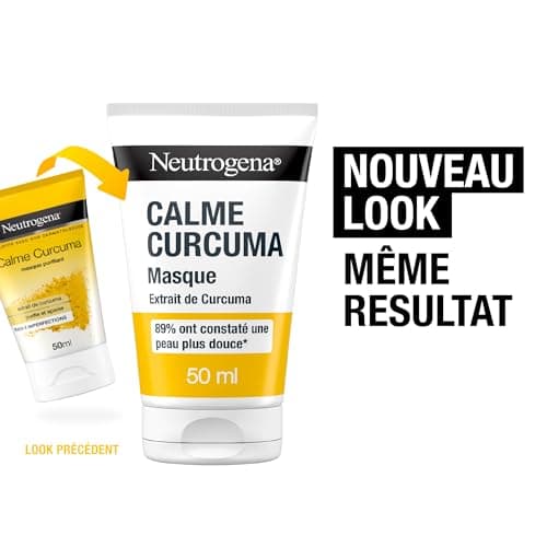 Neutrogena – Masque Calme Curcuma (tube de 50 ml) – Masque pour le visage à l'extrait de curcuma – 89% ont constaté une peau plus douce* - Image 5