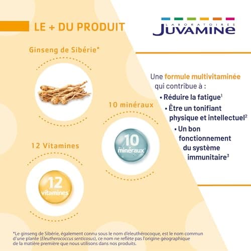 JUVAMINE - Top shape - Vitality - Tonus - 12 Multivitamins & 10 Minerals - Helps reduce fatigue - Supports immunity - 150 tablets - Maxi Format - 5 months - Image 7