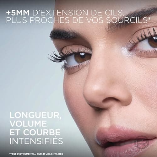 L'Oréal Paris - Volume & Length Mascara - Suitable for Sensitive Eyes - Lengthening Formula - Sculpting Brush - Telescopic Extensionist - 10 ml - Image 4