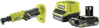 Ryobi Ryobi - Clé à cliquet 18V - emmanchement carré 3/8’’ - 60 Nm - Livrée avec 1 embout d'extension - 1 batterie 2Ah et 1 chargeur rapide