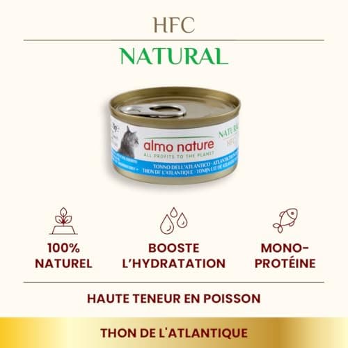 Almo Nature HFC Natural Megapack, Nourriture Humide pour Chats - Thon de l'Atlantique - (6 boîtes de 70 g) - Image 4