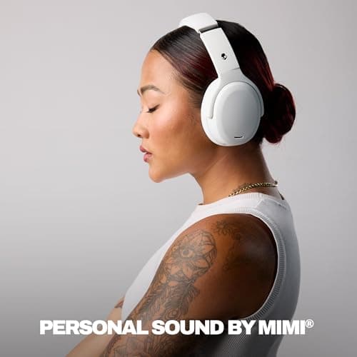 Skullcandy Crusher ANC 2 Wireless Bluetooth Over-Ear Headphones, Extra USB-C Cable, Multisensory Bass, Active Noise Cancellation, 60 Hours Battery Life - White - Image 8