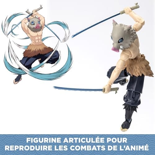 BANDAI - Ultimate Legends HD - Demon Slayer Action Figure 12 cm - Inosuke Hashibira - Officially Licensed Demon Slayer - Inosuke Articulated Figure - Children's Toy 4+ - VE88963 - Image 6