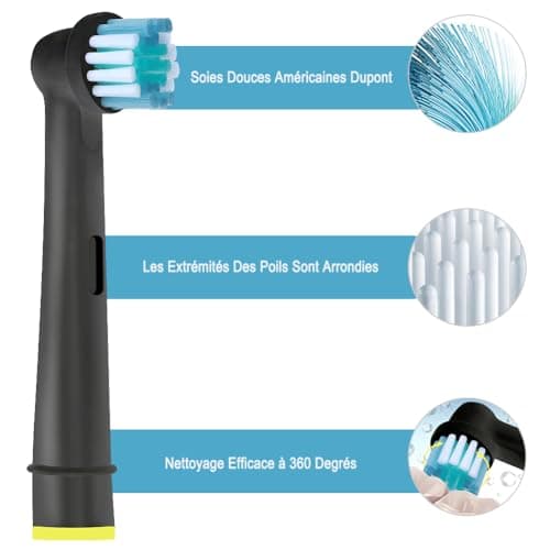 Replacement Toothbrush Heads Compatible with Oral b - Electric Toothbrush Heads for Orall B Vitality 100, Pro Series, Genius X, Kids - Perfect for Gentle Cleaning and Healthy Gums (8) - Image 8