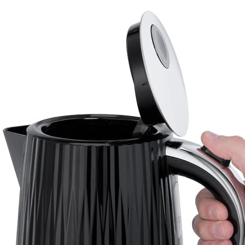 Russell Hobbs Eden 27361-70 Electric Kettle (Hot Water, Tea, Coffee, 1.7 L, Pressure Opening Lid, Perfect Pouring Spout, Removable and Washable Filter, Indicator Light, Black, 2400W) - Image 7