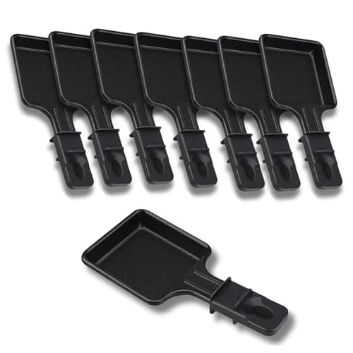 SOS Accessoire Non Stick Raclette Pans | Set of 1 to 12 | Mini Square Squeegee | Compatible with Tefal Raclette | Ergonomic Design and Easy to Clean - Image 2