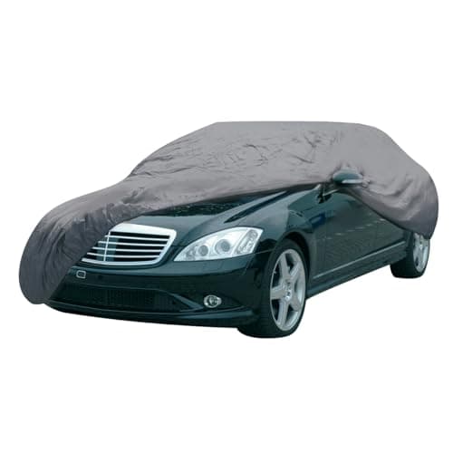 Dunlop XL Universal Car Cover 534 x 178 x 120 cm Waterproof Cover with Elastic Cord and Rings for Indoor and Outdoor Use Grey - Image 2