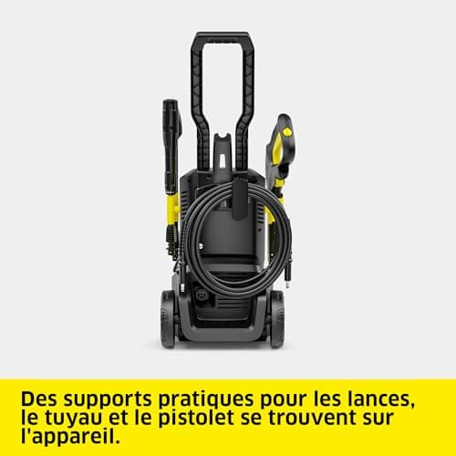 Kärcher High Pressure Washer K 5 FJ, Max Pressure 145 bar, Flow rate 500 l/h, Surface 40 m²/h, Water Filter, Weight 6.3 kg, High Pressure Gun & Hose, Rotabuse, Vario Power Lance, Foam Nozzle - Image 8