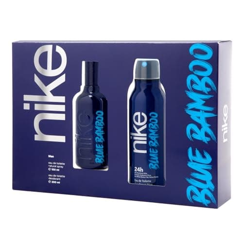 NIKE - Blue Promotion 100 ml + 200 ml, Eau de Cologne pour homme, Déodorant, Pack de 2, Parfum en spray, Eau de toilette naturelle et masculine, Arôme boisé fruité, Parfum frais - Image 3