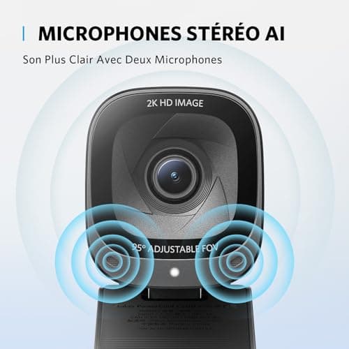 Anker PowerConf C200 2K USB Webcam Webcam for Laptop, Microphones with Noise Reduction and AI, Stereo Microphones, Adjustable Viewing Angle - Image 4