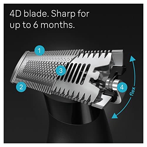 Braun XT5 Series Hybrid Single Blade Beard and Stubble Trimmer Electric Razor for Men Body Grooming Manscaping with Travel Pouch Gifts for Men XT5200 Black Razor - Image 7