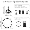 Gosknor 2 x Replacement Whisks for Milk Frother and 1 Lid, Whisks for Nespresso Aeroccino 3/4/XL and Lid for Nespresso Aeroccino 3, Practical Replacement Parts Milk Frother - Image 3
