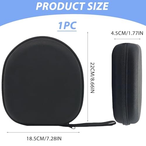Headphone Case, Heavy Duty Headphone Carrying Case Compatible with Sony MDR-XFB950BT, MDRZX310, MDRZX330, COWIN E7, Bose QC25, Grado SR80, Heavy Duty Nylon, Black, Universal Size - Image 3