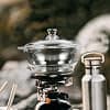 ABOOFAN Cocotte en Verre Borosilicate Double Poignée et Couvercle pour Mijotage, Cuisson de Légumes et Pâtes, Taille L 2,5 L, pour Usage Domestique - Image 5