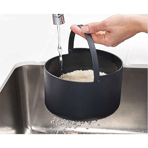 Joseph Joseph - M Cuisine - Microwave Rice Cooker, Multi-purpose, Capacity 2 Litre, with Cooking Instructions, Stone/Orange - Image 6
